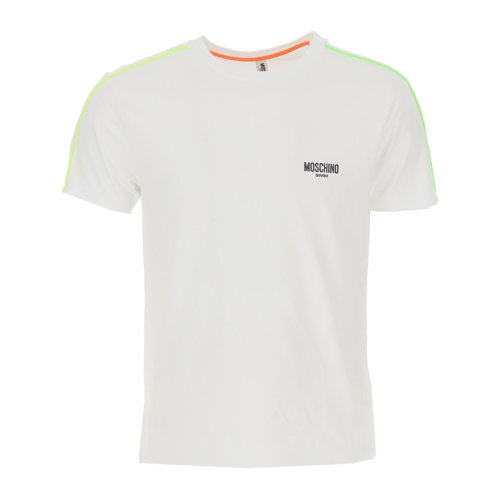 MOSCHINO 莫斯奇諾 男士 服裝 圓領(lǐng)白色徽標(biāo)棉質(zhì)短袖T恤 男士短袖T恤