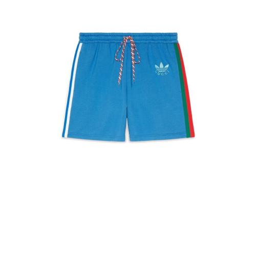  GUCCI古馳 22年秋冬 男士 adidas x Gucci聯(lián)名系列針織棉短褲 705626 XJEML 4747