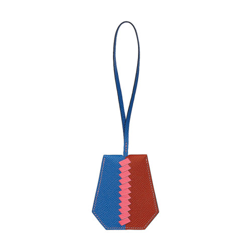 HERMES/愛(ài)馬仕 21早秋新款 女士彩色Epsom小牛皮大號(hào)編織鑰匙鈴包配件H076194CJAA