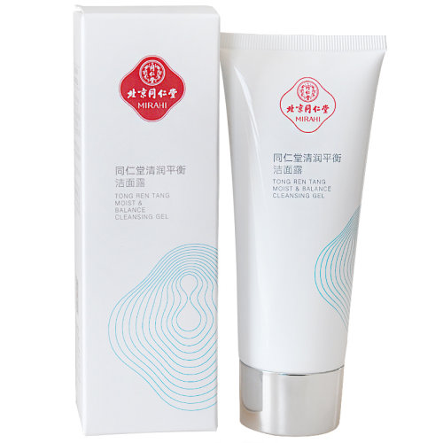 TRT/同仁堂 清潤(rùn)平衡潔面露100g 去黑頭深層清潔控油抗痘去角質(zhì)死皮洗面奶男女用