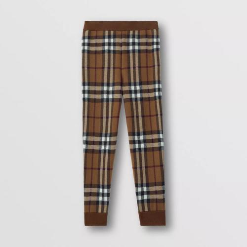  BURBERRY 22年秋冬 男士 格紋羊絨慢跑褲 80636421