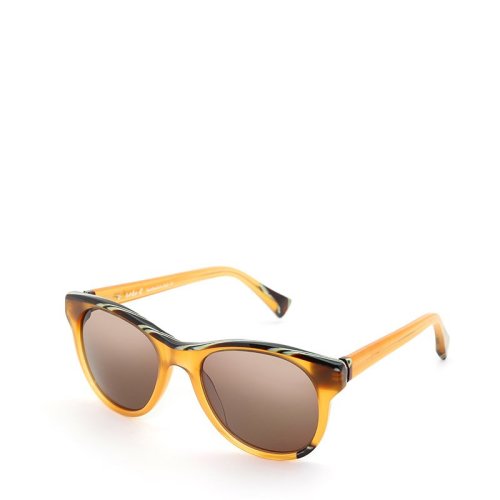 2ND FRAME/框框 透黃褐色橢圓框太陽鏡 7099010X