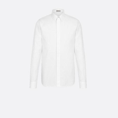  DIOR迪奧 22年秋冬 男士 長(zhǎng)袖襯衫 襯衫-白色棉質(zhì)-oblique-印花 013C501A4743_C080 預(yù)定商品1-3周發(fā)貨