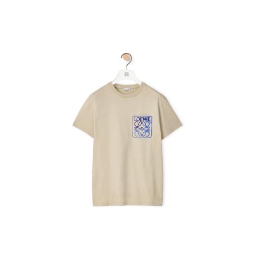  LOEWE羅意威 22年秋冬 男士 短袖T恤 Anagram fake pocket T-shirt in cotton H526Y22X25-1250