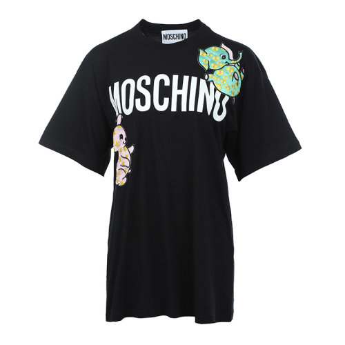 MOSCHINO/莫斯奇諾22春夏女士套頭印花短袖T恤A071104413