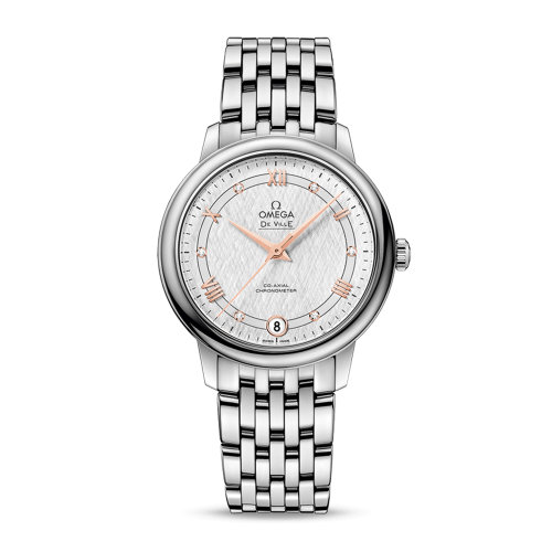 OMEGA/歐米茄 碟飛系列 典雅 同軸腕表 精鋼 鉆石刻度 自動機械 女士腕表 424.10.33.20.52.001