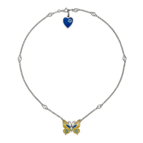  GUCCI古馳 22年秋冬 女士 蝴蝶吊墜項鏈 679866 J89B4 8519