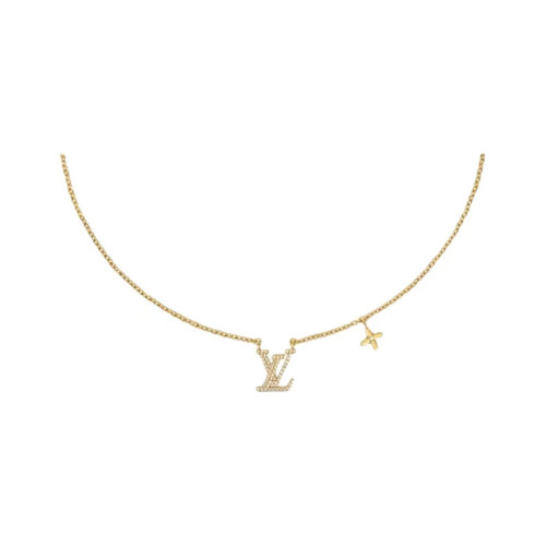 Louis Vuitton|路易威登 ICONIC logo滿鉆項(xiàng)鏈 女款 金色