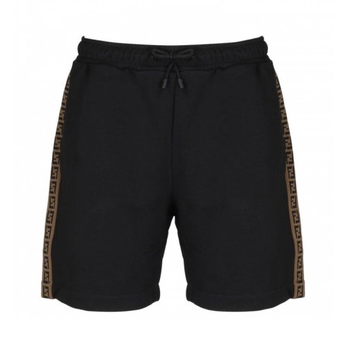  FENDI/芬迪 男士黑色棉質短褲 FAB551 ABSV F0GME PLFSX