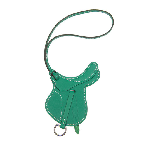 HERMES/愛馬仕 時(shí)尚馬鞍狀皮革 掛飾鑰匙扣PADSELTAG多色可選