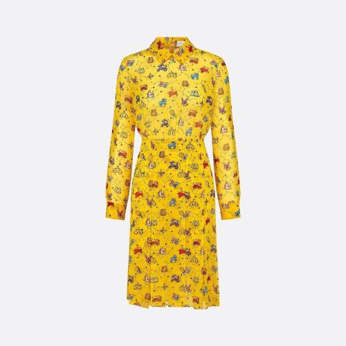  DIOR迪奧 22年秋冬 女士 連衣裙 中長款襯衫式連衣裙 241R42A6553_X2829