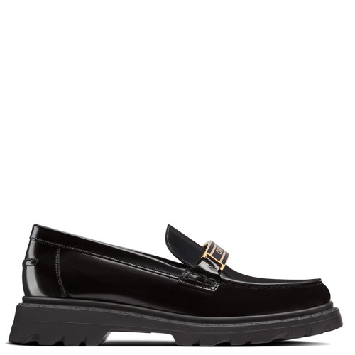 DIOR/迪奧      CODE系列 女士黑色磨砂牛皮革樂福鞋KDB720ACA_S900