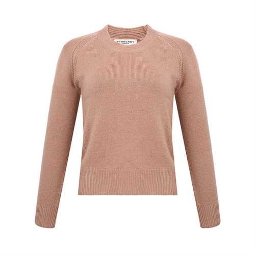 BURBERRY/博柏利 女士純色山羊絨圓領長袖毛衣 395316 多色可選