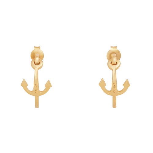 CELINE/賽琳 22新款 女士金色錨形狀耳環(huán)460BD6BRA.35OR
