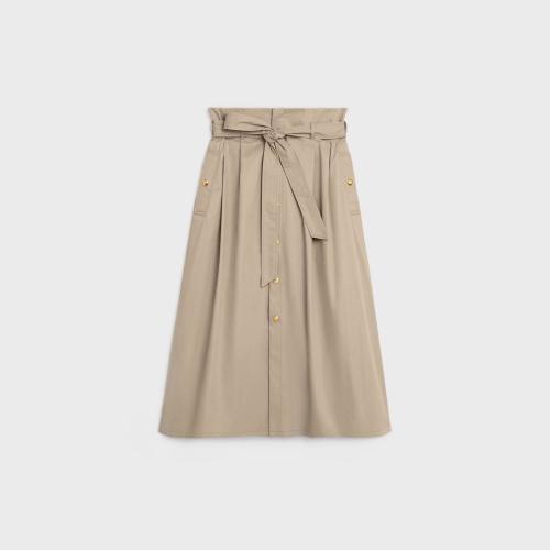  CELINE賽琳思琳 22年秋冬 女士 半身裙 JUPE TAILLE HAUTE GABARDINE LéGERE 2J375204I.02BG