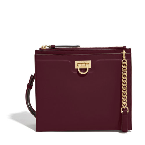 Salvatore Ferragamo/菲拉格慕 酒紅色 女士SQUARE斜挎包 724605-21I013 20