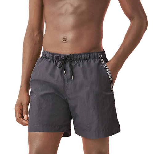 HERMES/愛馬仕 22年秋冬新款 男士灰色尼龍面料平角游泳短褲H258120H12XSM