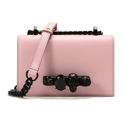 Alexander McQueen/亞歷山大麥昆  女士牛皮Jewelled Satchel迷你款單肩斜挎包 653134 CMO0V