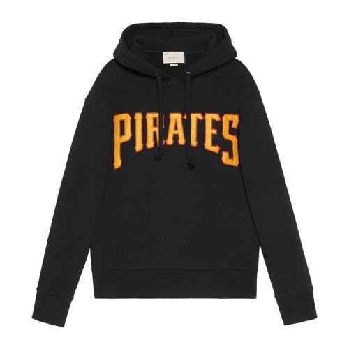 GUCCI 古馳  男裝 服飾 黑色棉質(zhì)字母印花長(zhǎng)袖連帽簡(jiǎn)約時(shí)尚百搭男士衛(wèi)衣