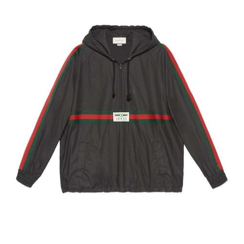  GUCCI古馳 22年秋冬 男士 飾Gucci標簽涂層棉布風衣 594861 XDBCH 1043