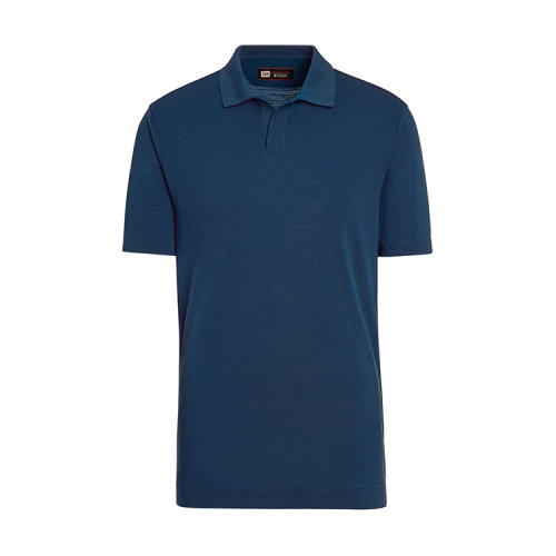 Z Zegna杰尼亞 藍(lán)色 TECHMERINO?短袖Polo衫男士T恤 VW394-ZZT612-A07