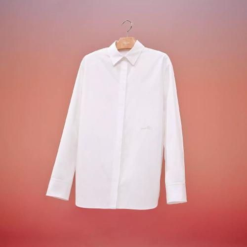 HERMES愛馬仕 22年秋冬 女士 長袖襯衫 Chemise masculine H2H0642DB9038