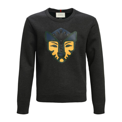 GUCCI 古馳  男裝 服飾 黑色動物圖案套頭衫 男士圓領衛(wèi)衣 男衛(wèi)衣