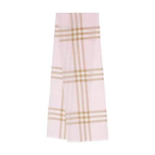  BURBERRY 22年秋冬 女士 輕盈格紋絲毛混紡圍巾 80194621 預(yù)定商品1-3周發(fā)貨