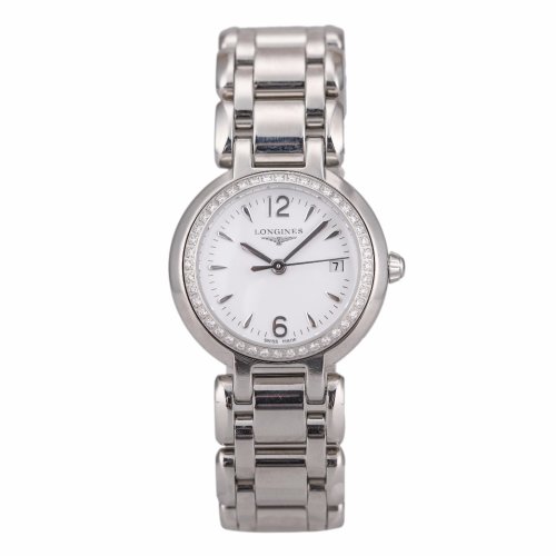 LONGINES/浪琴 心月系列 精鋼 鑲鉆 石英機(jī)芯 女士手表 L8.110.0.16.6