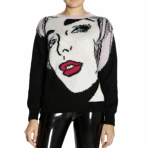 MOSCHINO/莫斯奇諾  秋冬 女性 時(shí)尚 黑色 女士針織衫/毛衣 0923 5402 1555