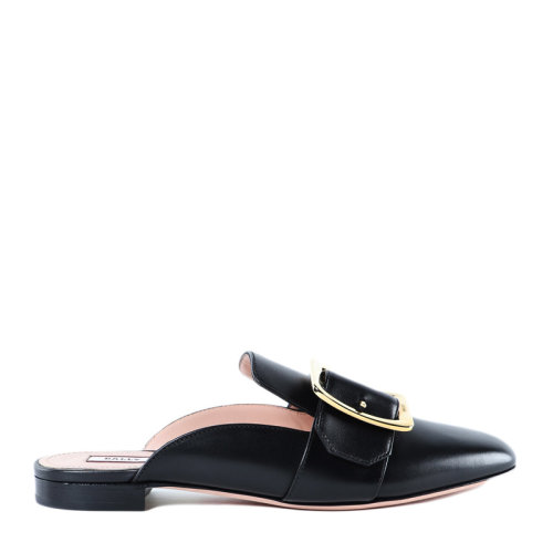 BALLY/巴利 女士黑色牛皮半包式穆勒鞋涼鞋拖鞋時(shí)裝鞋女鞋 6225899