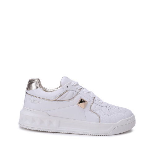 Valentino/華倫天奴 女士軟羊革ONE STUD超大鉚釘系帶休閑運動鞋小白鞋 WW2S0CS4 RUS