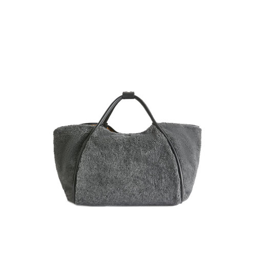 MaxMara/麥絲瑪拉  女包 Mariniere系列 女士走秀款毛絨泰迪Tote包手提包 TMARIN5 001