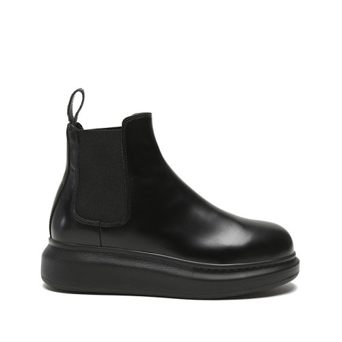 AlexanderMcQueen/亞歷山大麥昆 女士牛皮/織物Hybrid靴子短靴切爾西靴 586398 WHX52