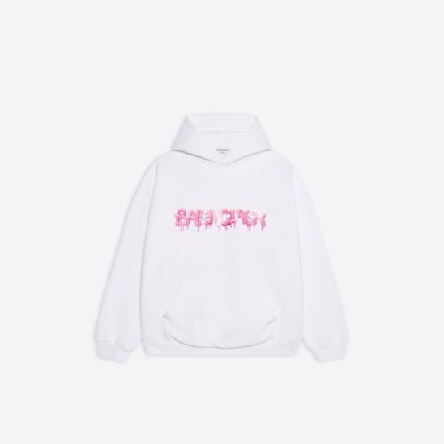  BALENCIAGA巴黎世家 22年春夏 女士 衛(wèi)衣 Slime Hoodie 連帽衫 Wide Fit 675003TLVF29014