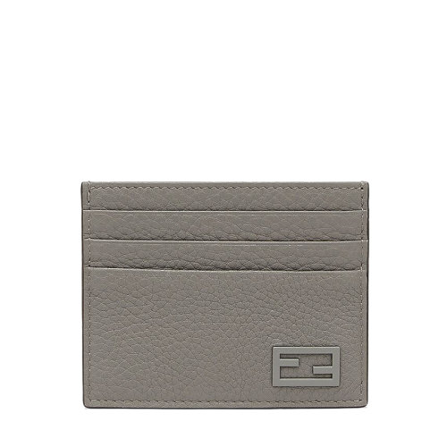 FENDI/芬迪 20  男士灰色小牛皮FF徽標(biāo)卡片夾7M0164AG0LF0ZJ4