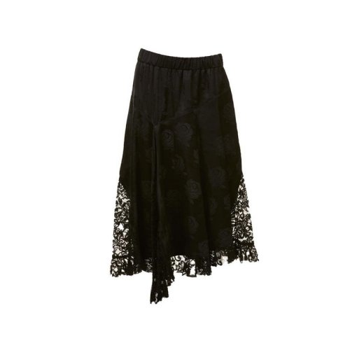  KENZO/高田賢三 女士黑色粘膠纖維半身裙 F952JU0955D4 99 PLFSX