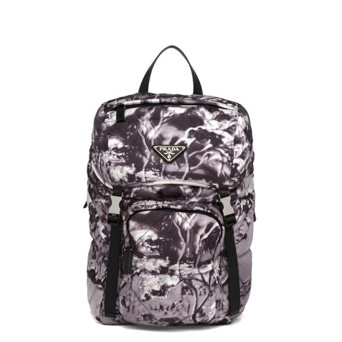 PRADA/普拉達(dá)      男士印花絎縫圖案尼龍背包2VZ135_2DXT_F0424_V_HLI