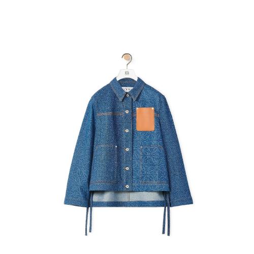  LOEWE羅意威 22年秋冬 女士 夾克 Anagram workwear jacket in denim S359Y50X21-5380