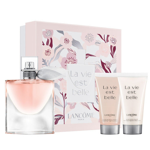 Lancome/蘭蔻  美麗人生限量套裝 女士濃香水50ml+沐浴露50ml+身體乳50ml