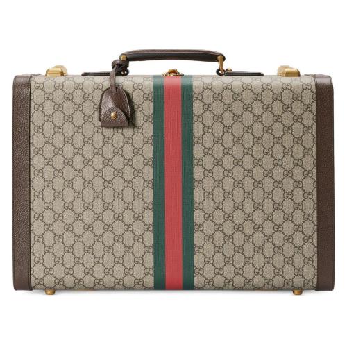  GUCCI古馳 22年秋冬 男士 飾織帶GG中號行李箱 611642 2YGAT 8358