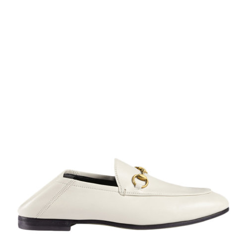 GUCCI/古馳 Brixton系列 女士牛皮一腳蹬后跟懶人鞋馬銜扣細(xì)節(jié)樂福鞋兩穿平跟鞋女鞋 414998LC009022