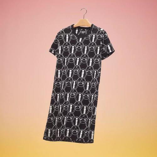  HERMES愛(ài)馬仕 22年秋冬 女士 連衣裙 Robe droite imprime ??Promenade du Matin?? H2H450