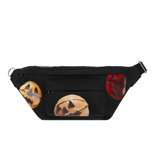 Givenchy/紀(jì)梵希 2022年新款Essentiel U系列 男士黑色尼龍Josh Smith聯(lián)名陶瓷印花斜挎包腰包BKU01ZK1K1-001