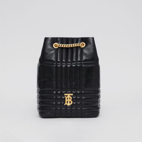  BURBERRY 22年秋冬 女士 Lola - 中號絎縫羔羊皮蘿納背包 80523661