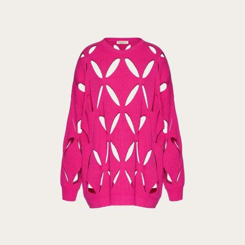  VALENTINO華倫天奴 22年秋冬 女士 針織衫 PULL BRODé EN LAINE XB0KC27X6R2KX7