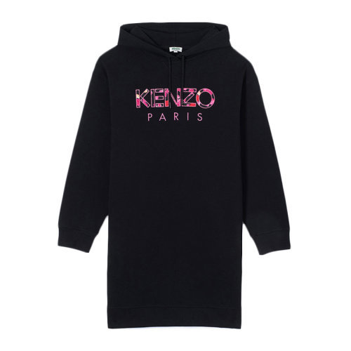 Kenzo 高田賢三 女士黑色字母LOGO衛(wèi)衣連衣裙 2RO86596299