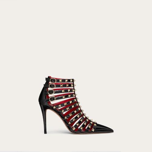  VALENTINO華倫天奴 22年秋冬 女士 短靴 BOTTINES ROCKSTUD VERNIES. TALON : 100 MM 1W2S0CQ0