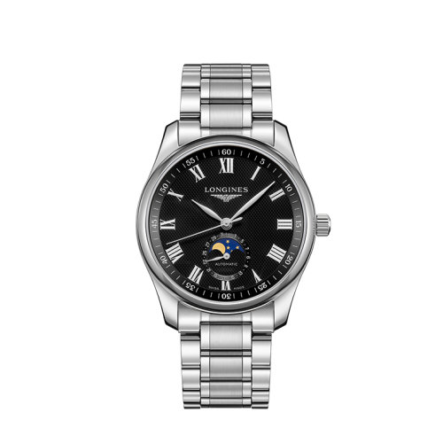 LONGINES/浪琴  名匠系列黑色“大麥籽粒”表盤(pán)自動(dòng)機(jī)械男士腕表40毫米L2.909.4.51.6