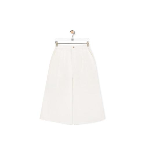  LOEWE羅意威 22年秋冬 女士 休閑褲 Flare cropped trousers in cotton S928Y04X01-2100